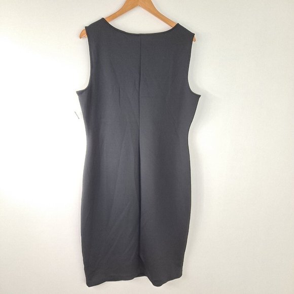 Black Dress Women's Knotted Front Bold Elements Cut To Curve 2XL - Picture 9 of 9